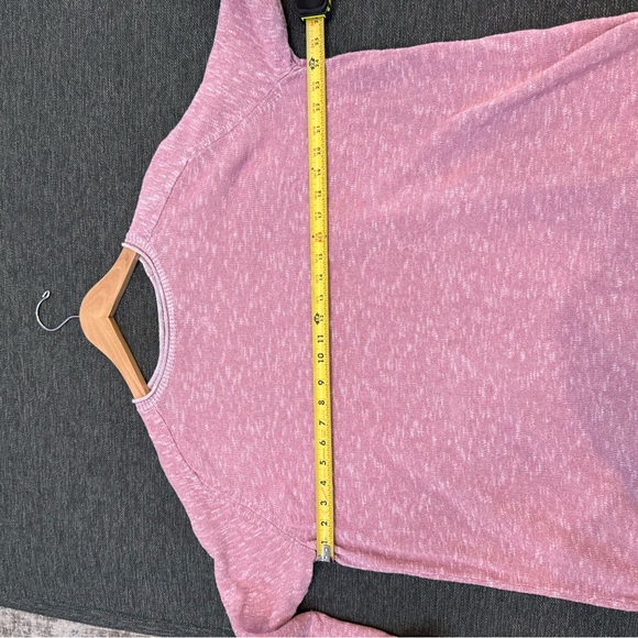 Eileen Fisher faded Pink Knit cotton top sweater round neck size Large - Picture 6 of 9